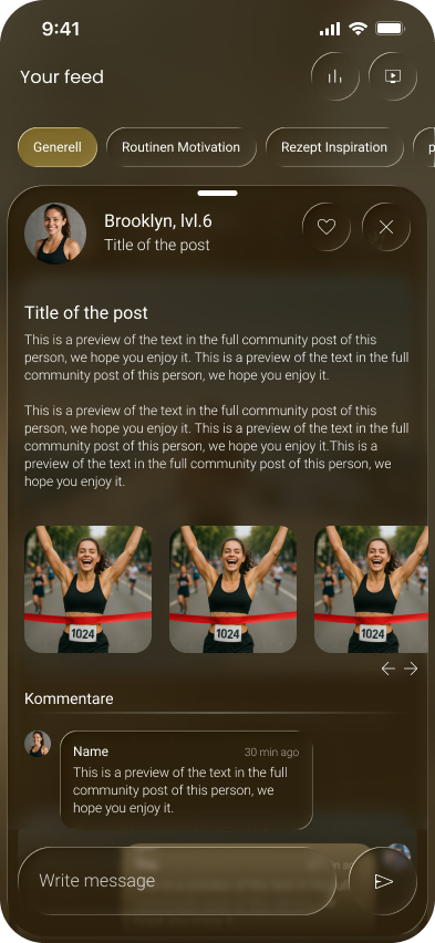 4BL App Week View Screen